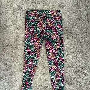 Women’s Gapfit Leopard Print Leggings - Green, Pink & Brown
